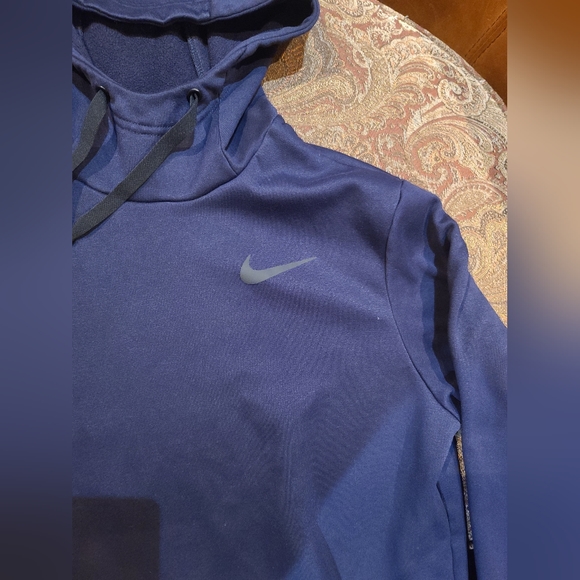 Nike Dri Fit mens blue pullover hoodie - Picture 4 of 5